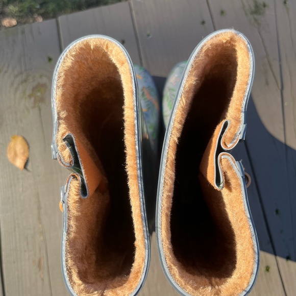 🦌WESTERN CHIEF OH DEER LINED CHARCOAL RUBBER RAIN BOOTS 8 - Picture 8 of 10